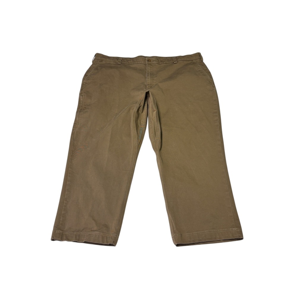 Duluth Trading Co Ballroom Standard Fit Khaki Cotton Blend Work Pants Mens 44x25